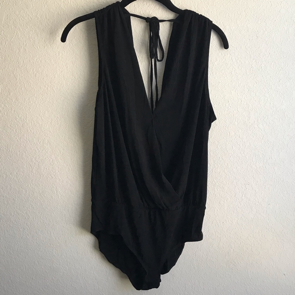 BCBG Bodysuit, slouchy black bodysuit